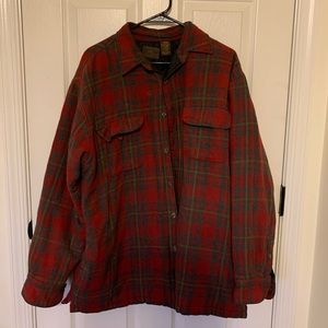 Flannel Style Button-Up Winter Jacket